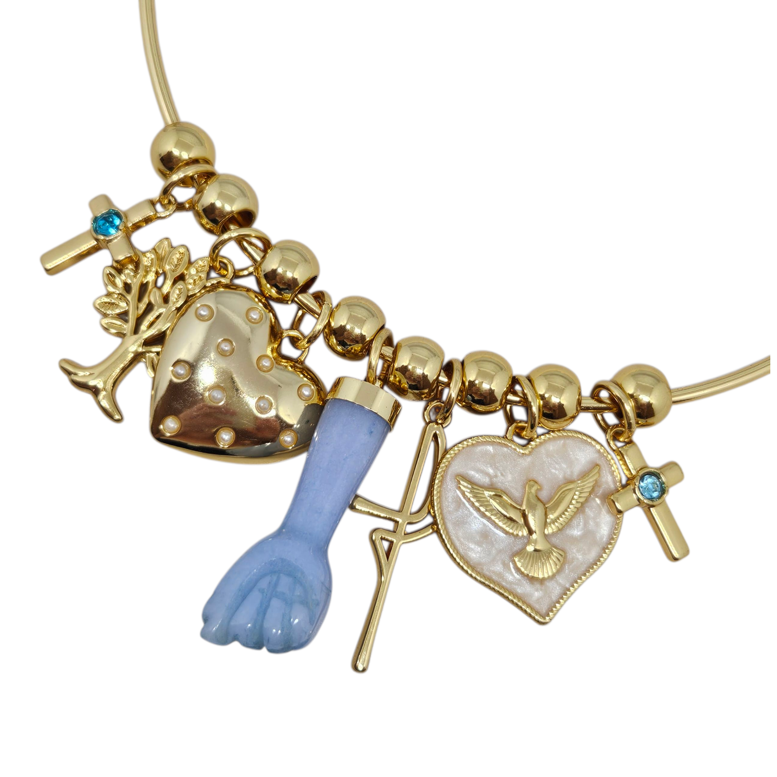 Aro Figa Azul Dourado