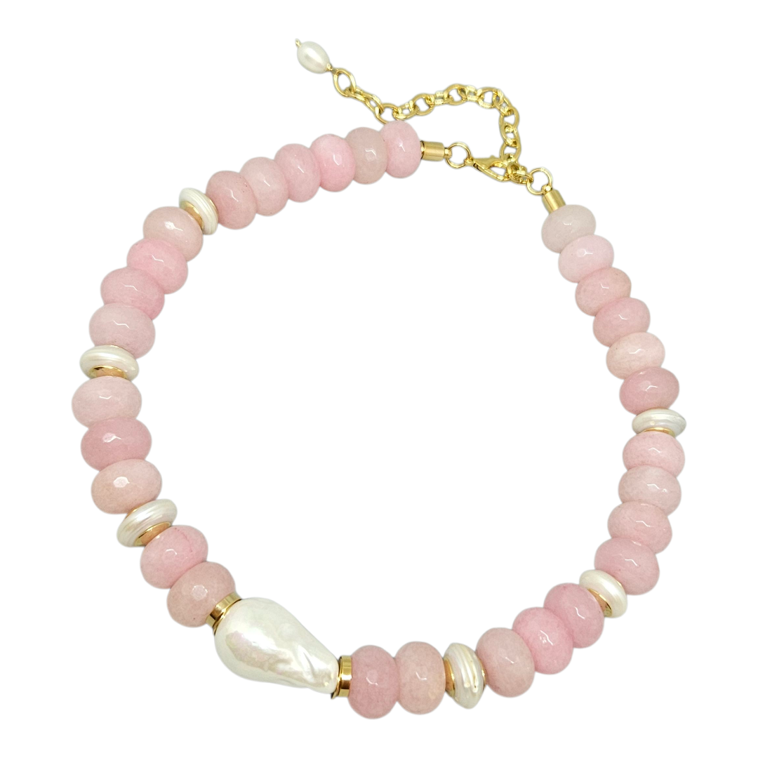 Colar Jade Rosa Claro