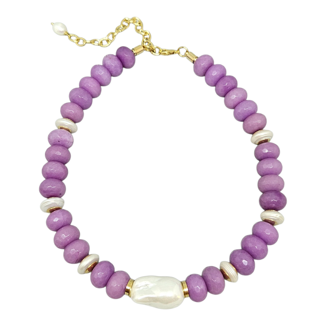 Colar Jade Roxa