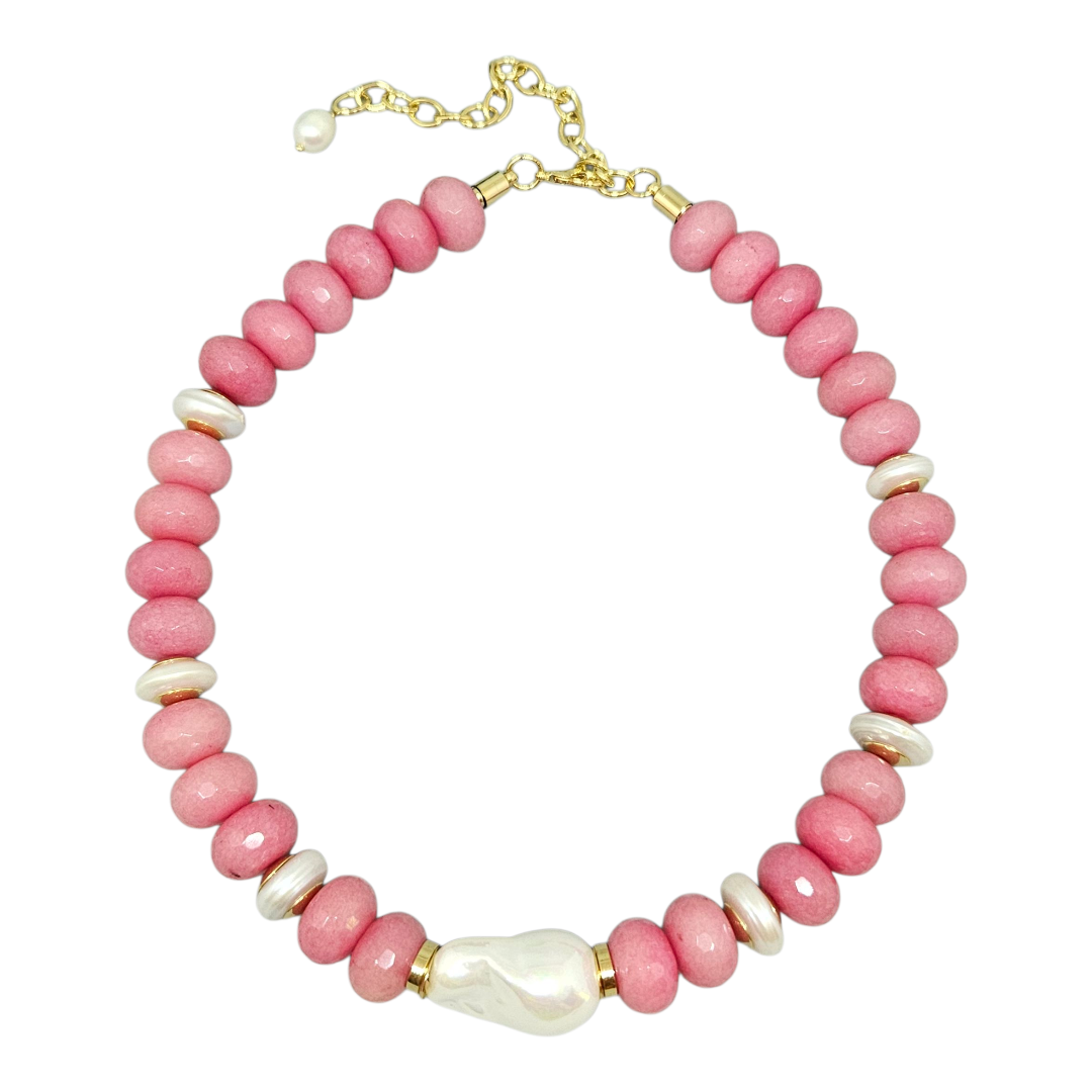 Colar Jade Rosa