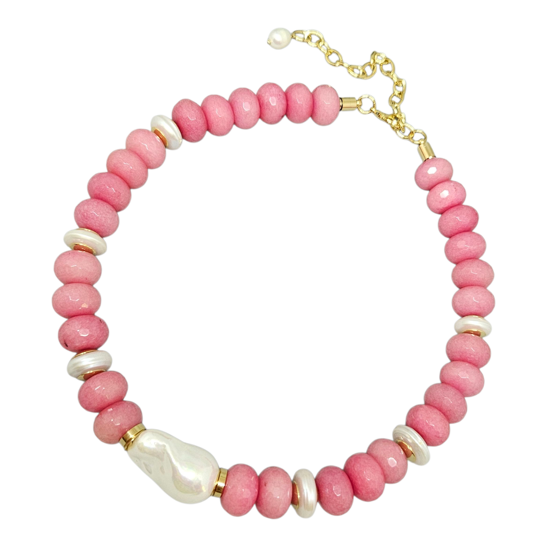 Colar Jade Rosa