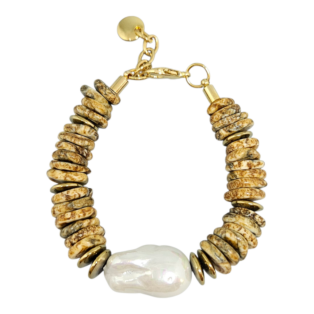 Pulseira Howlita Bege