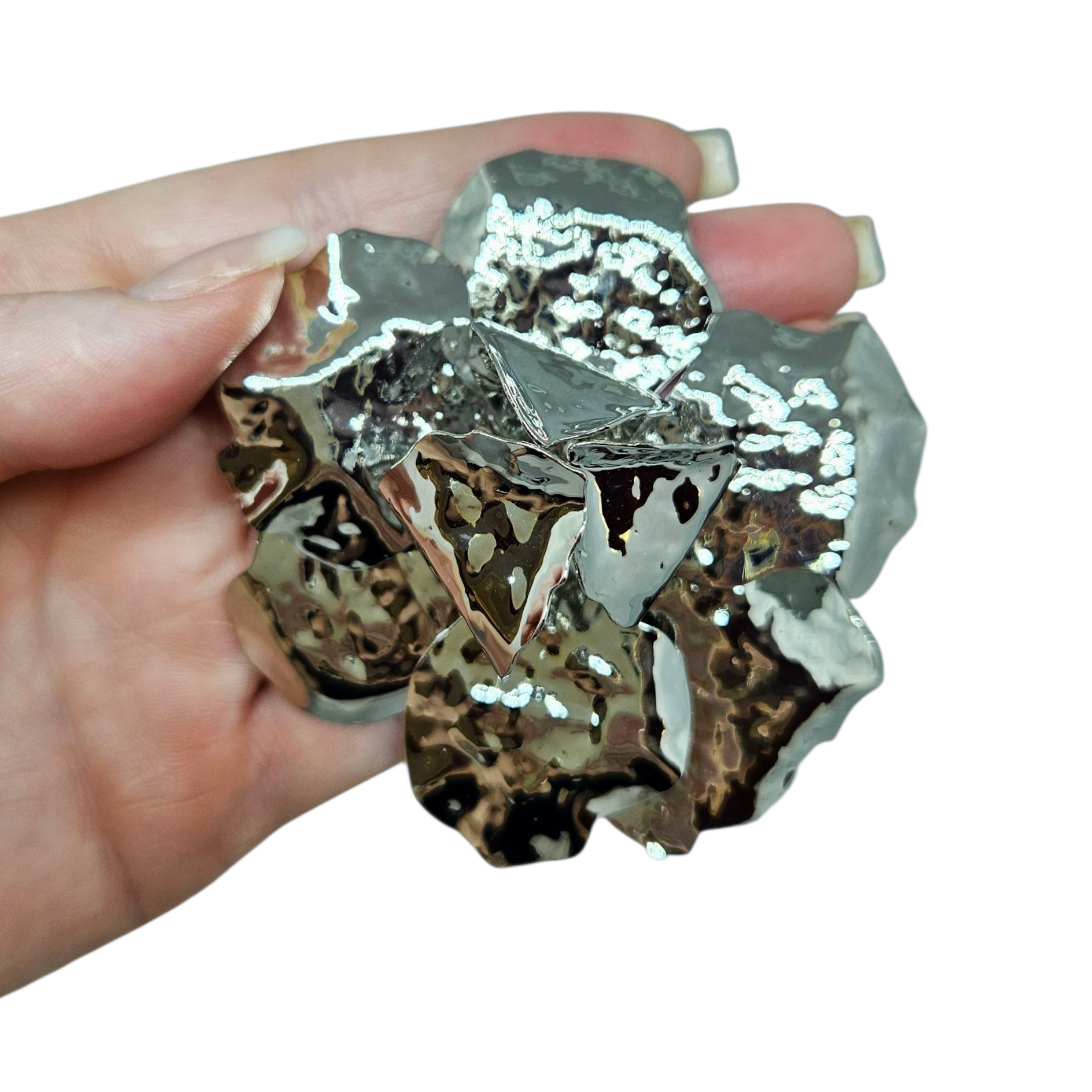 Brinco Maxi Flor Prata