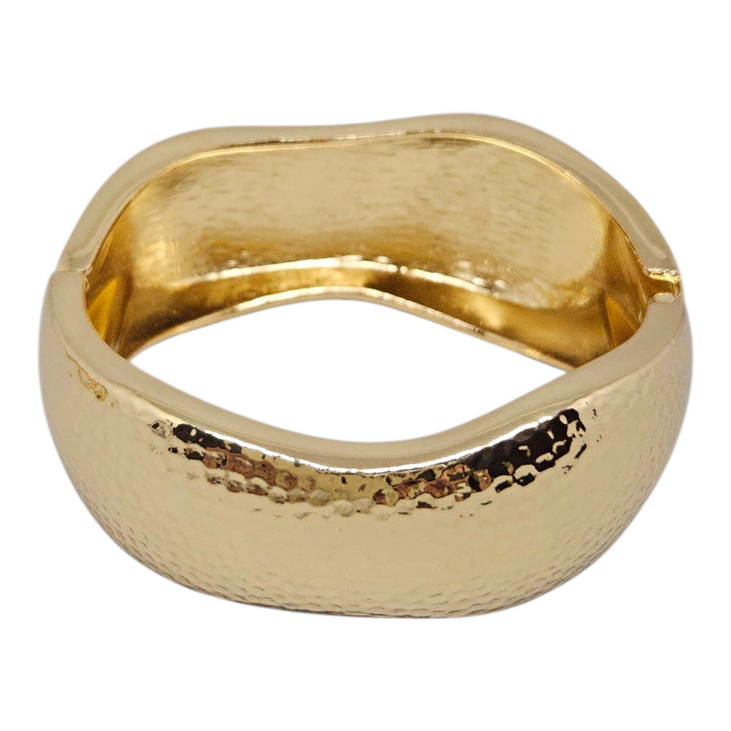 Bracelete Martelado Dourado