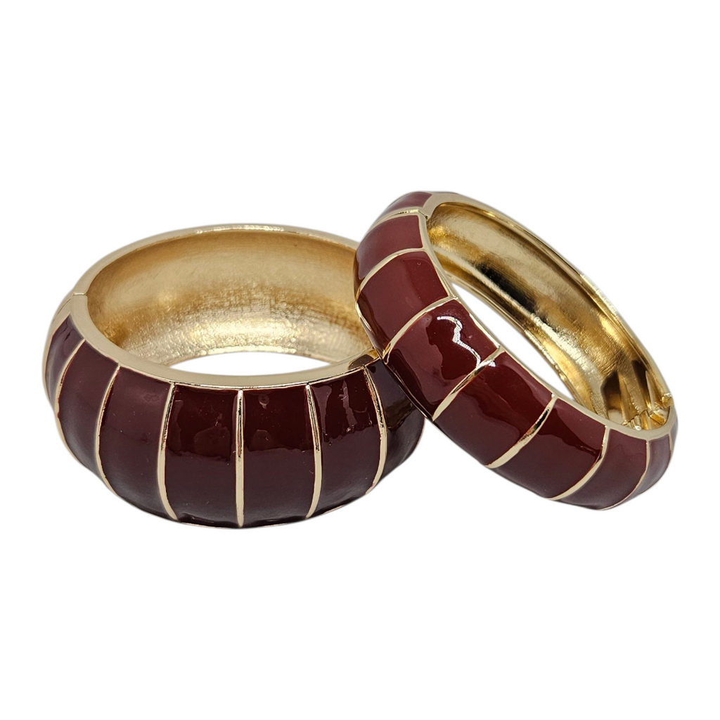 Bracelete Esmaltado Bordô