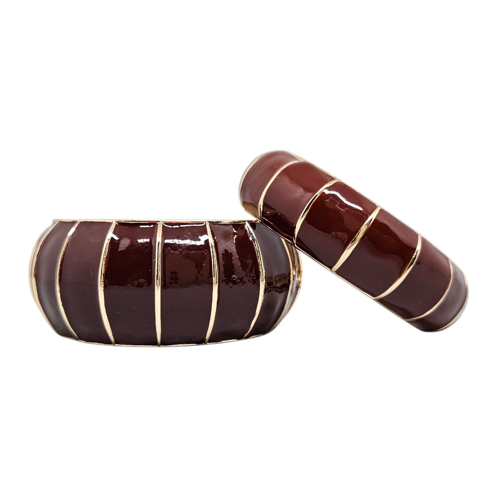 Bracelete Esmaltado Bordô