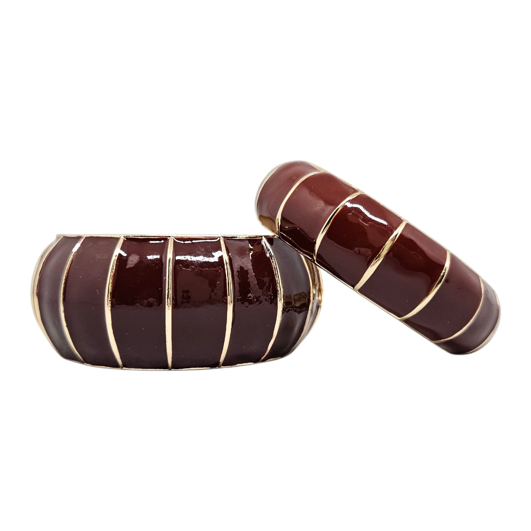 Bracelete Esmaltado Bordô