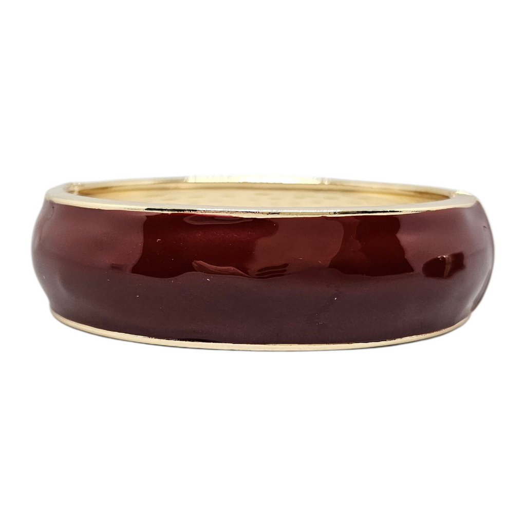 Bracelete Esmaltado Bordô