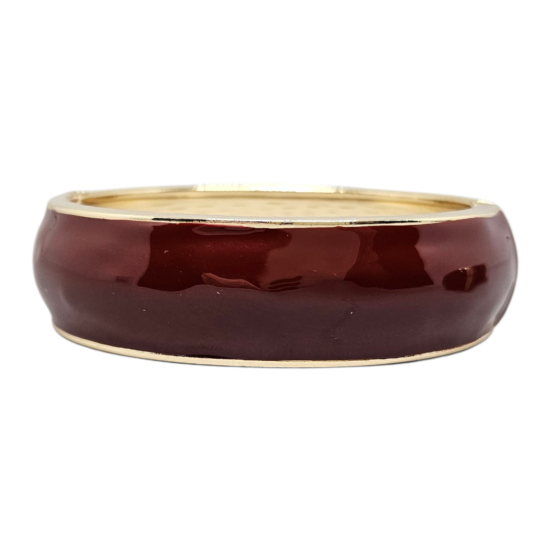 Bracelete Esmaltado Bordô