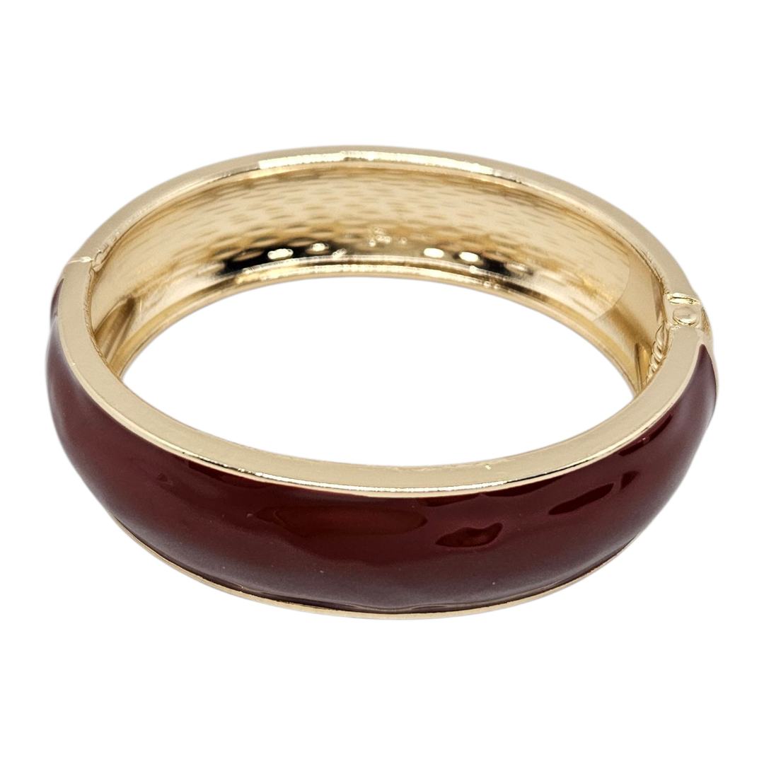 Bracelete Esmaltado Bordô
