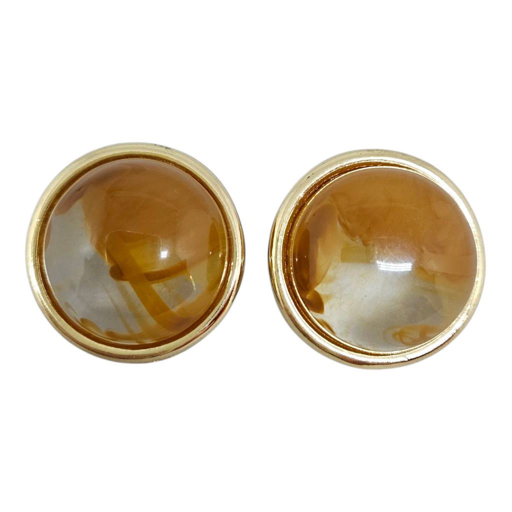 Brinco Redondo Resina Camel