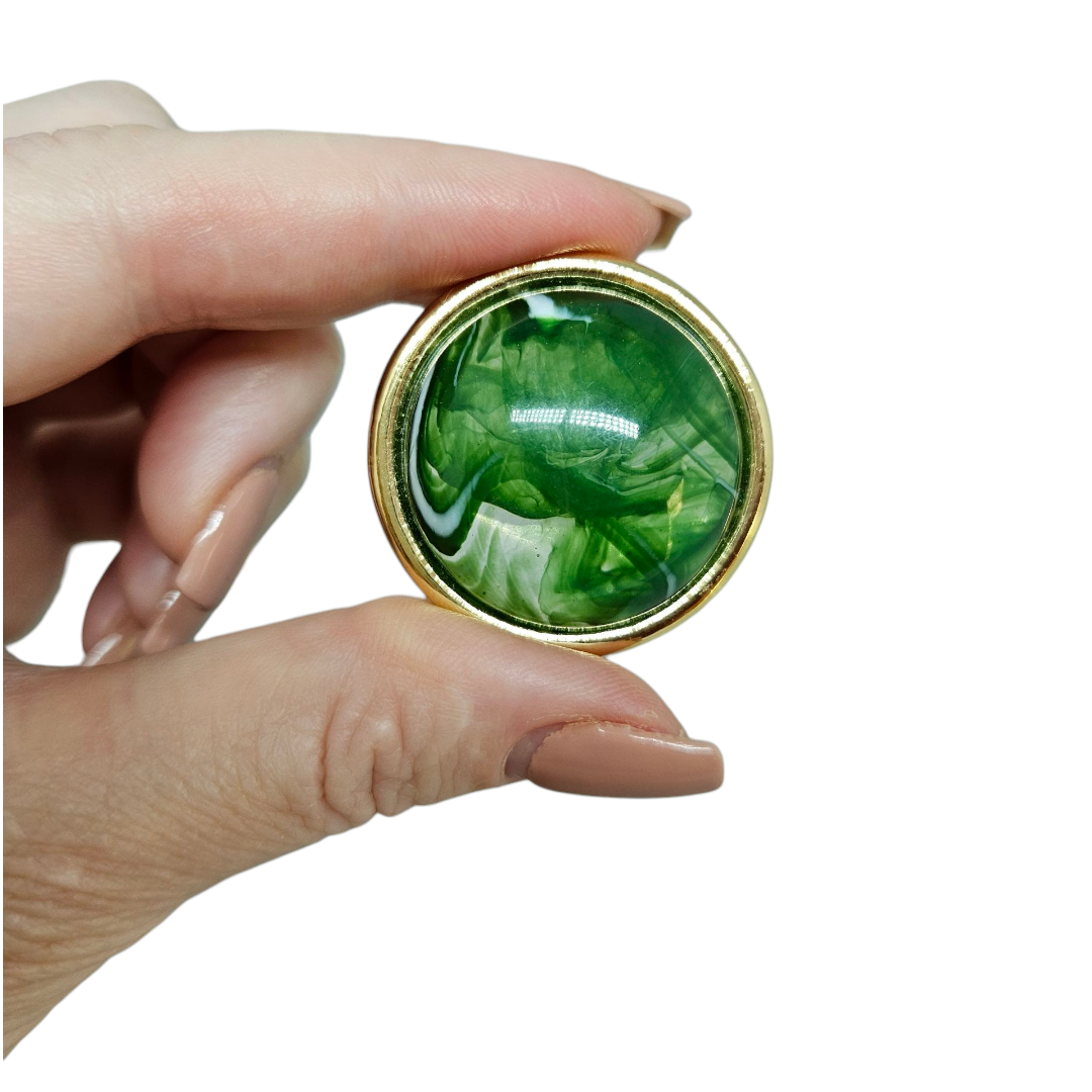 Brinco Redondo Resina Verde