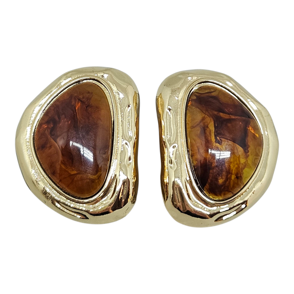 Brinco Marmorizado Âmbar