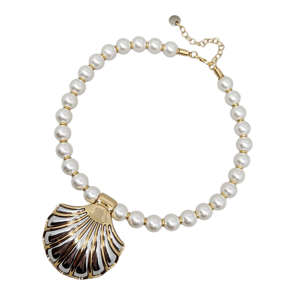 Colar Pérola Shell Concha