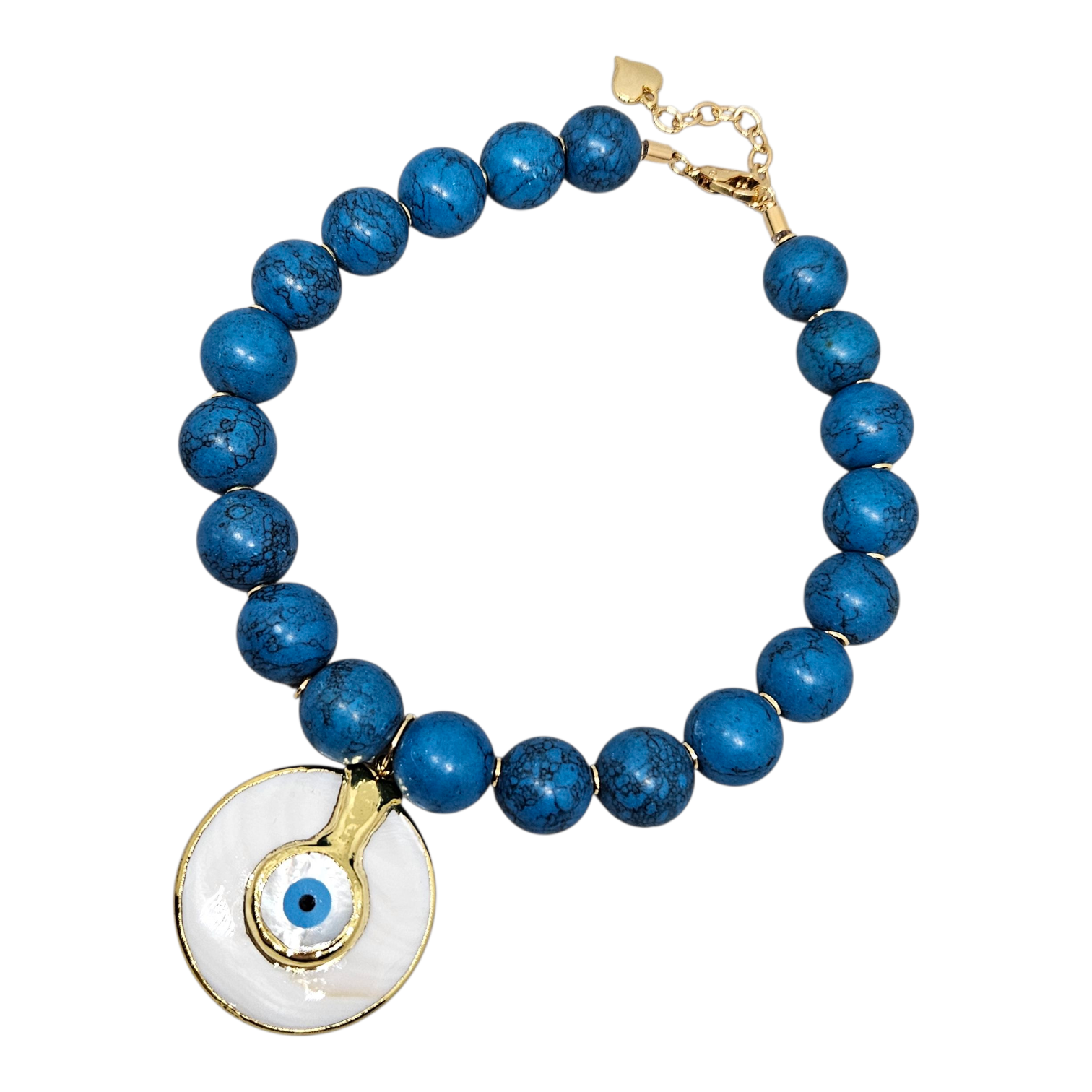 Colar Howlita Olho Grego