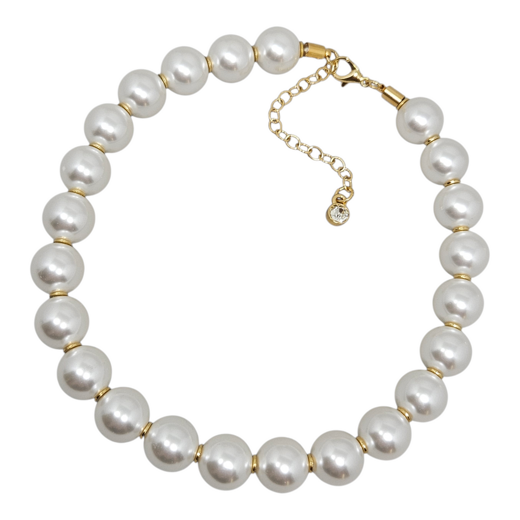 Colar Pérola Shell Redonda
