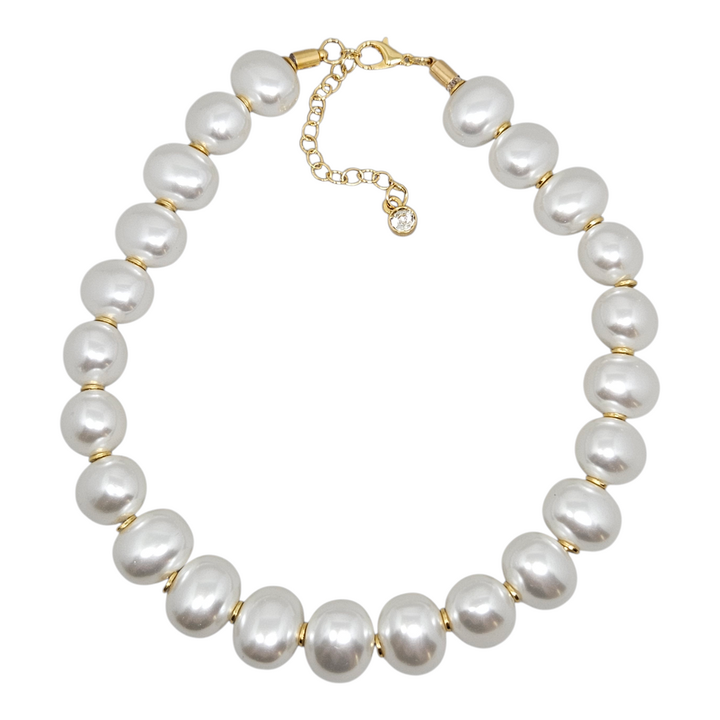 Colar Pérola Shell Ovalada