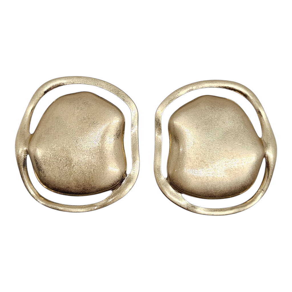 Brinco Orgânico Dourado Fosco