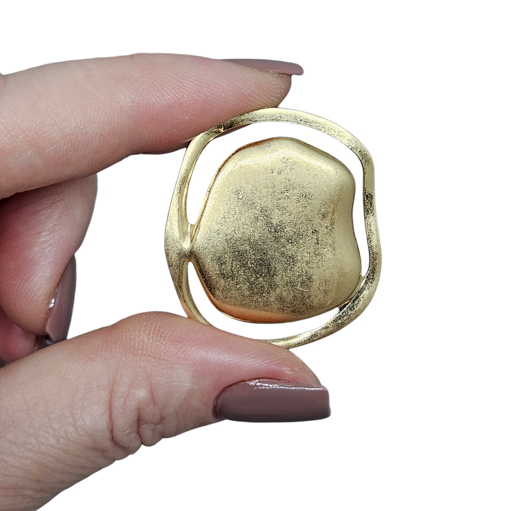 Brinco Orgânico Dourado Fosco