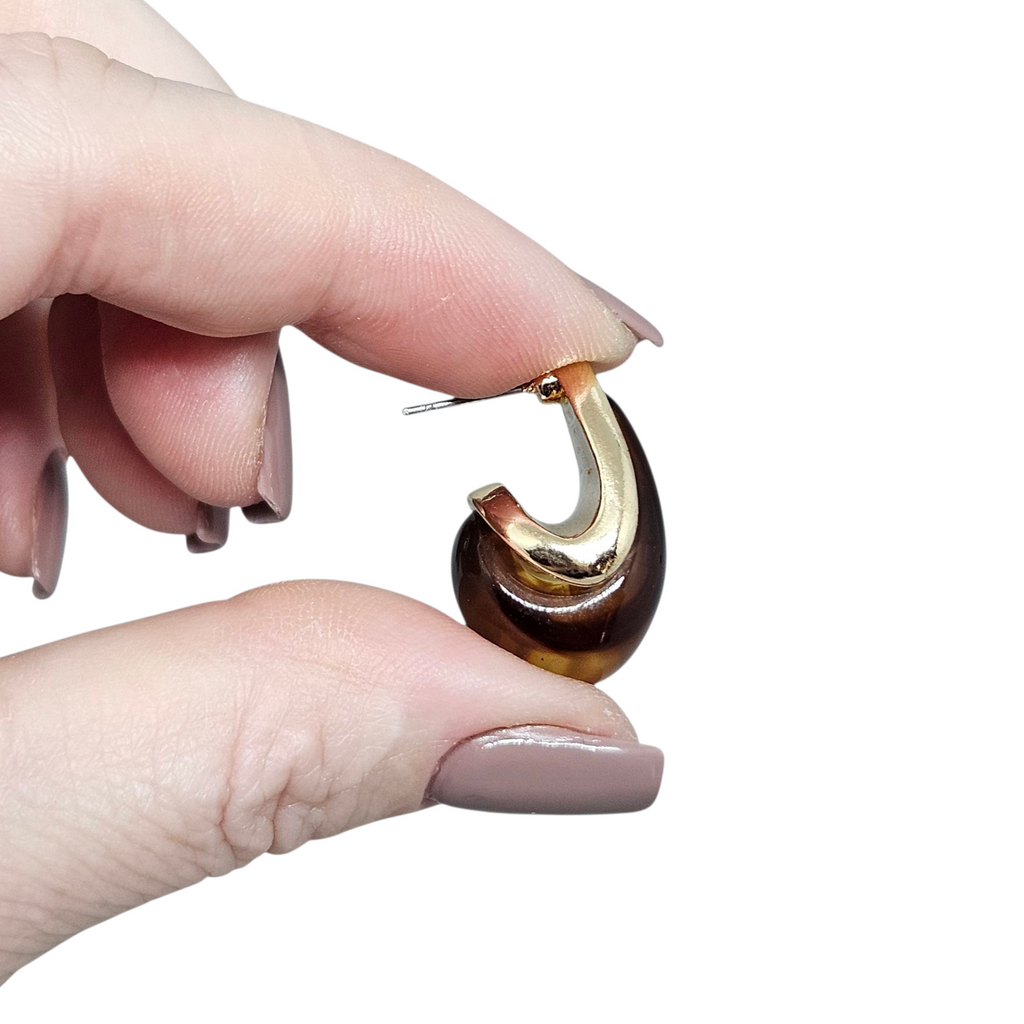 Brinco Gotinha Âmbar