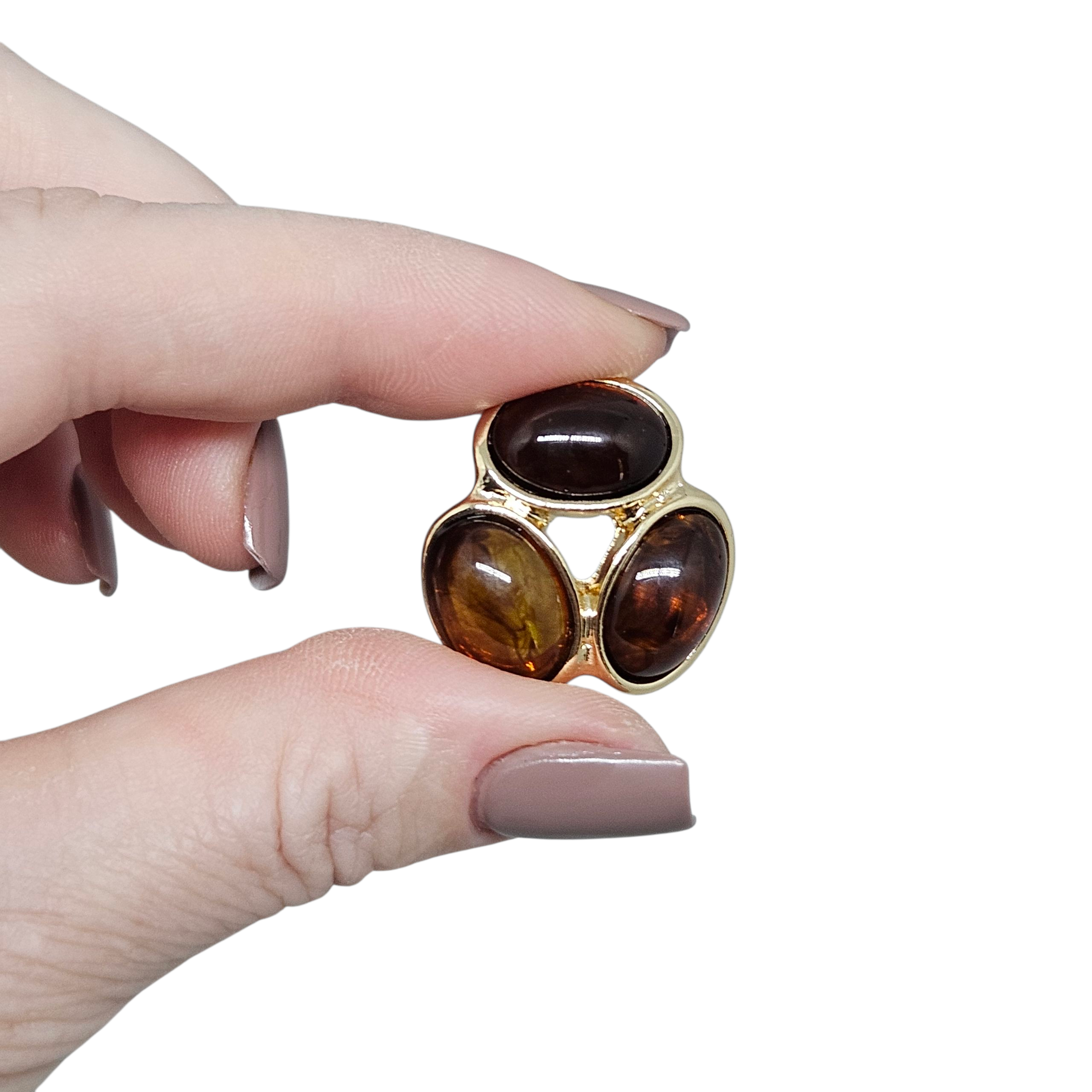 Brinco Tríade Âmbar