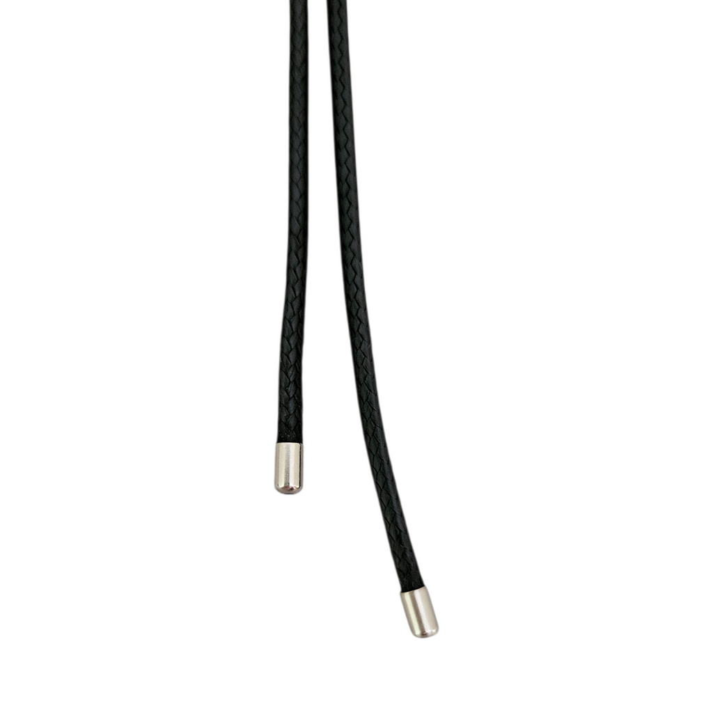 Colar Fio Preto Pingentes Cristal