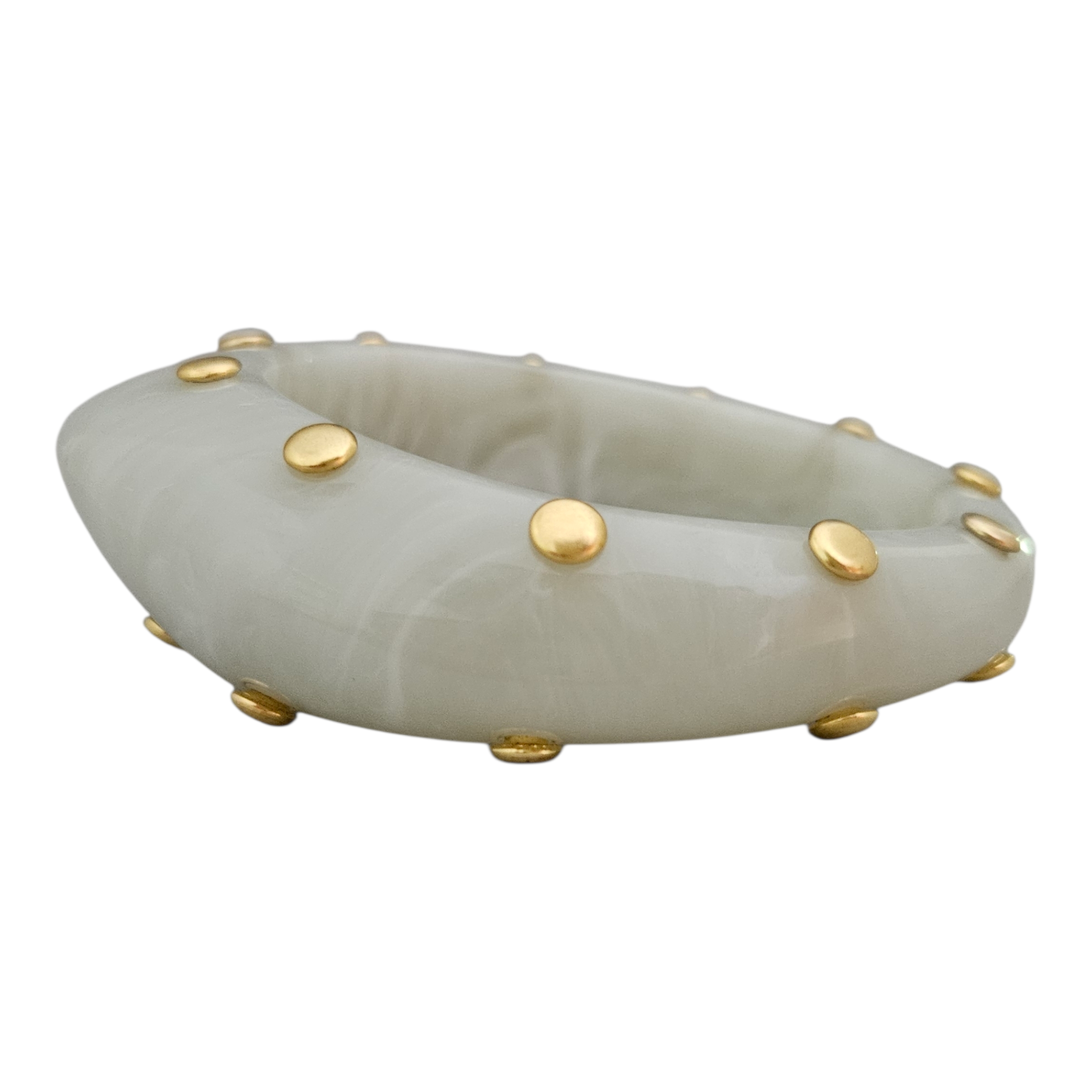 Bracelete Orgânico Tachas Douradas