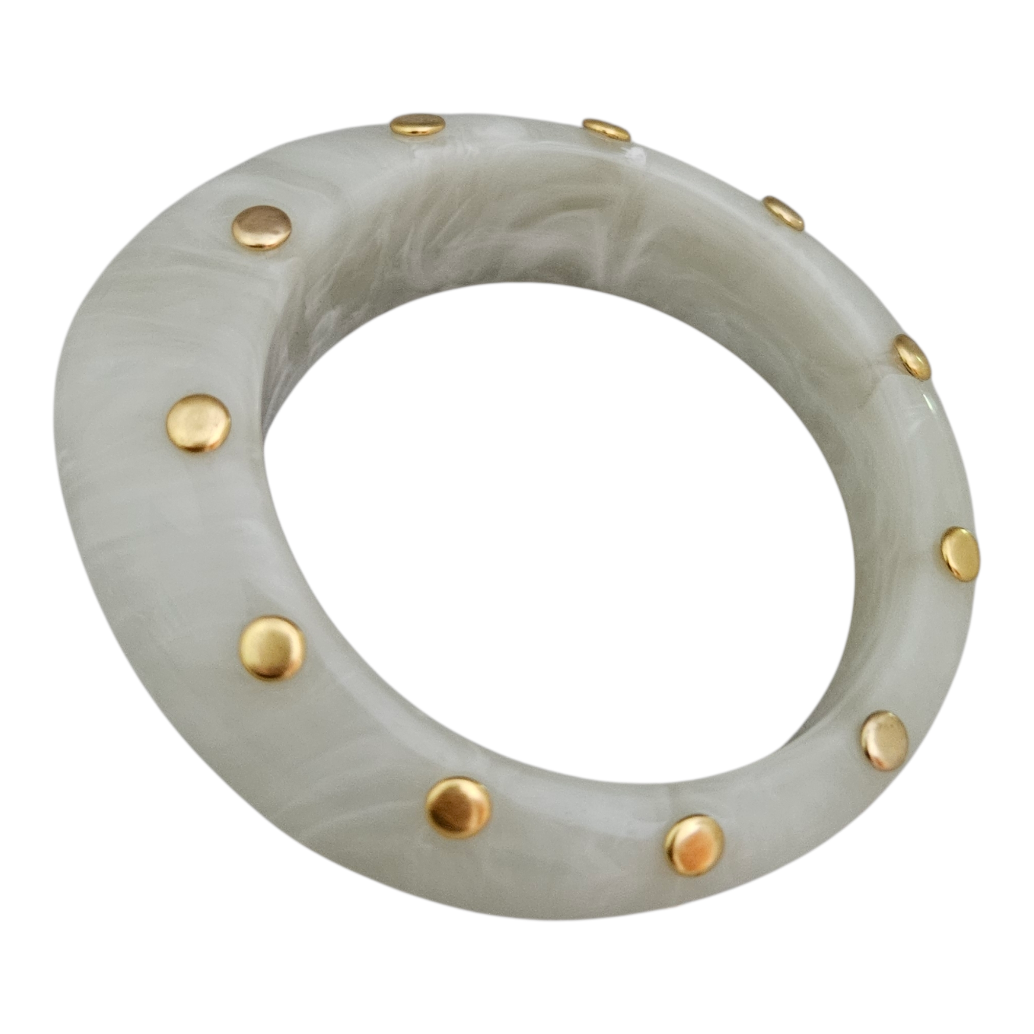 Bracelete Orgânico Tachas Douradas