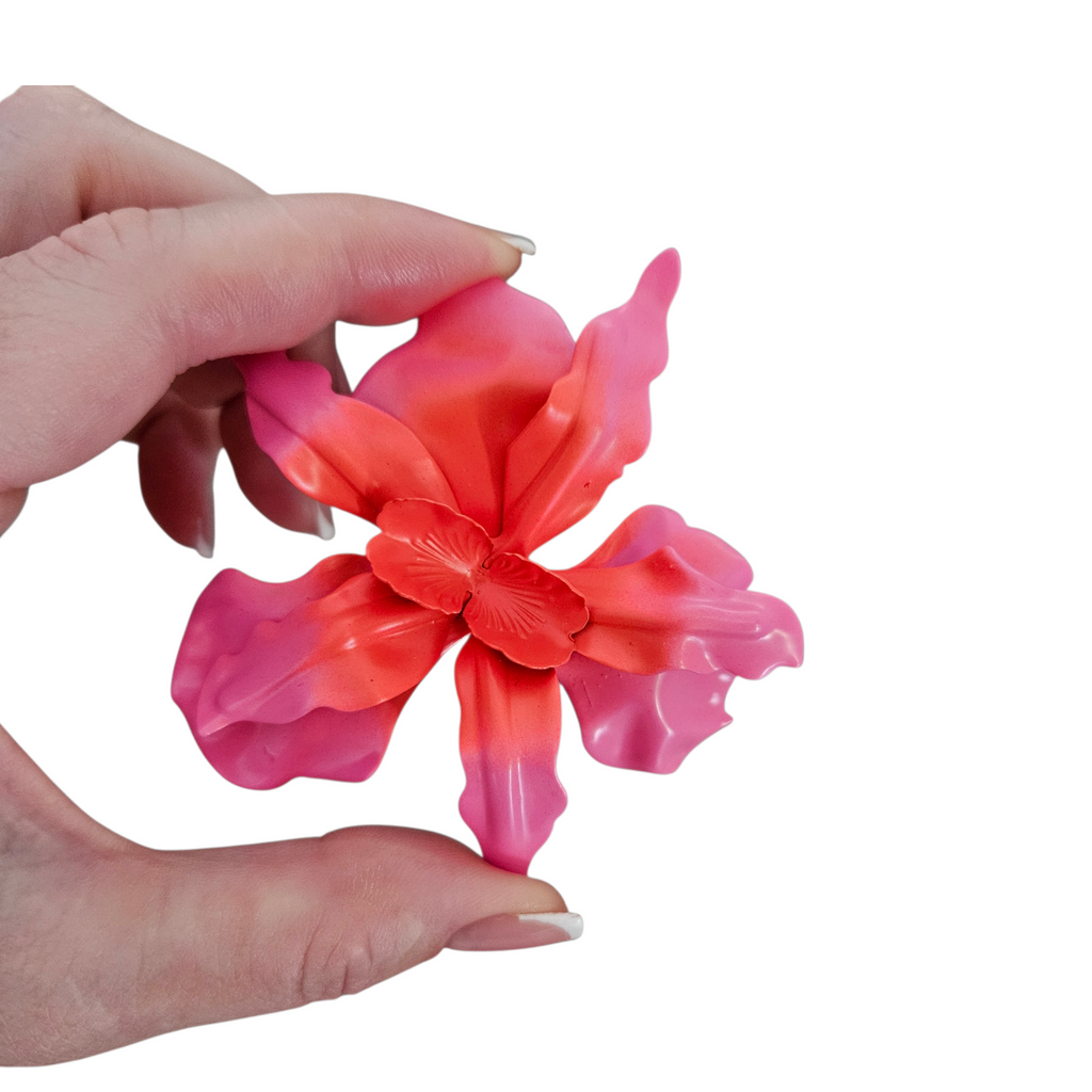 Brinco Orquídea Matizada Rosa