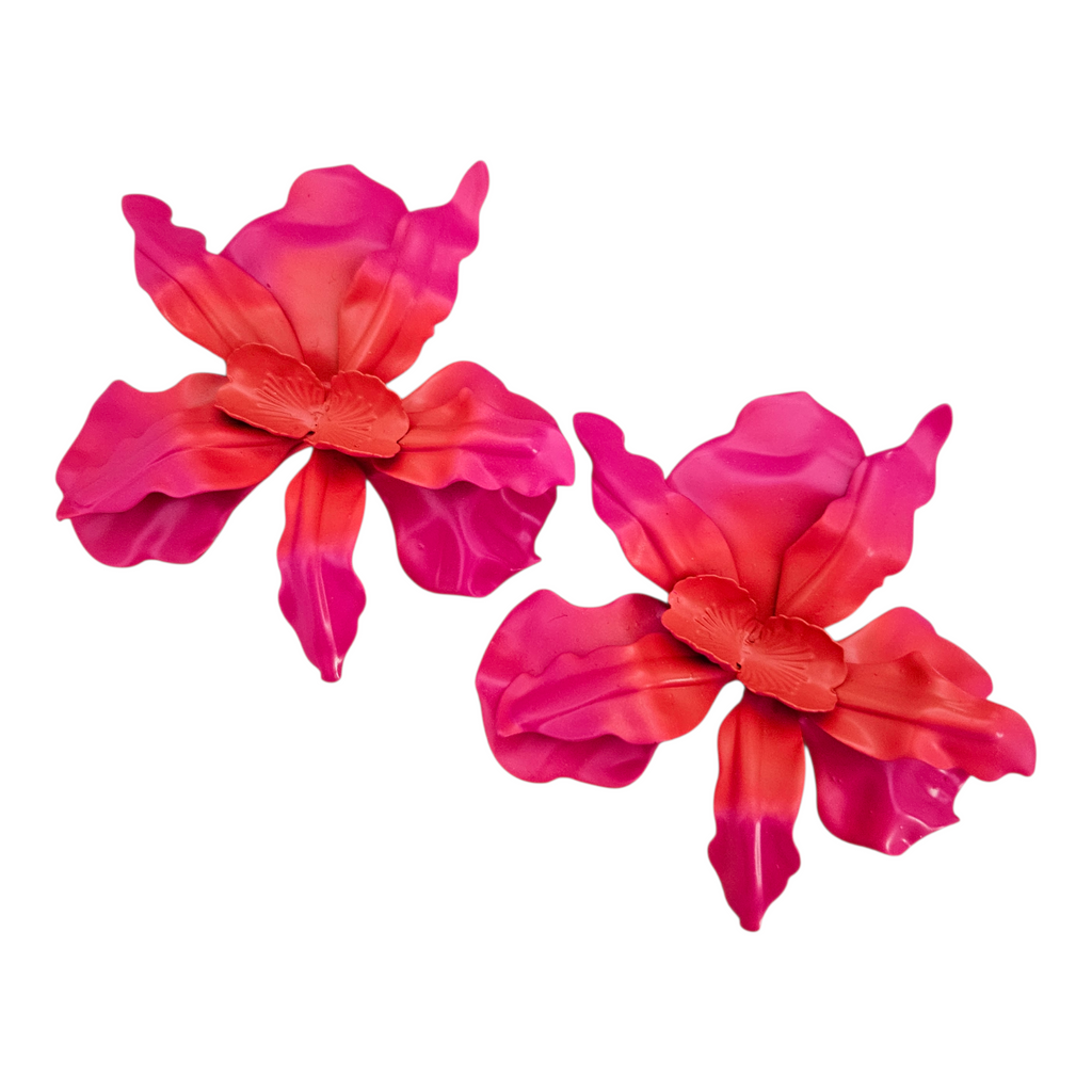 Brinco Orquídea Matizada Pink