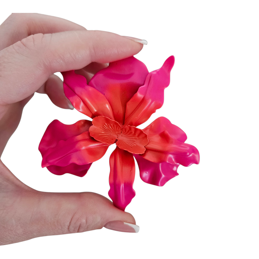 Brinco Orquídea Matizada Pink