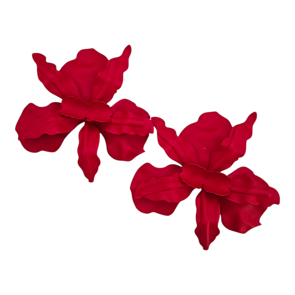 Brinco Orquídea Vermelha