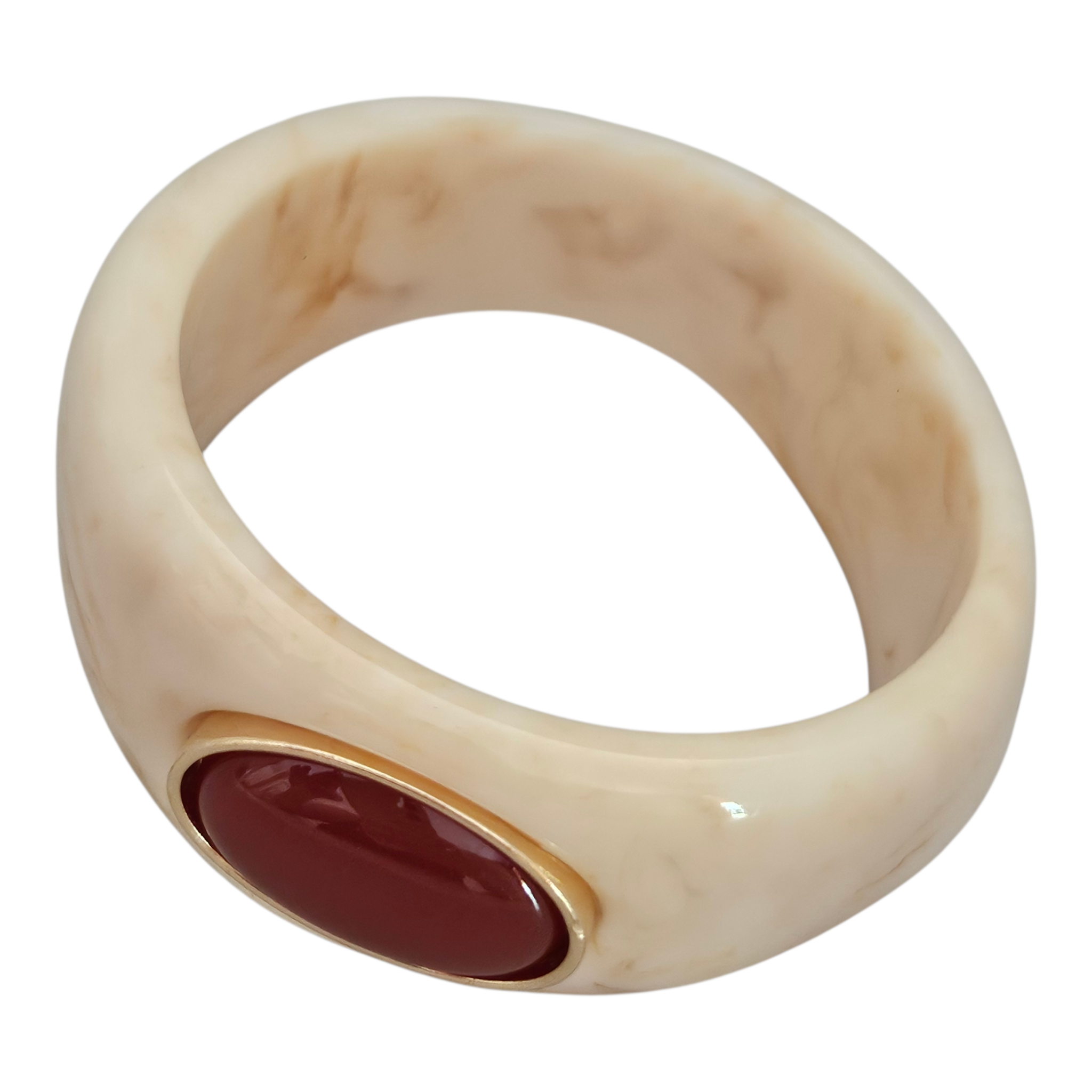 Bracelete Resina Bege