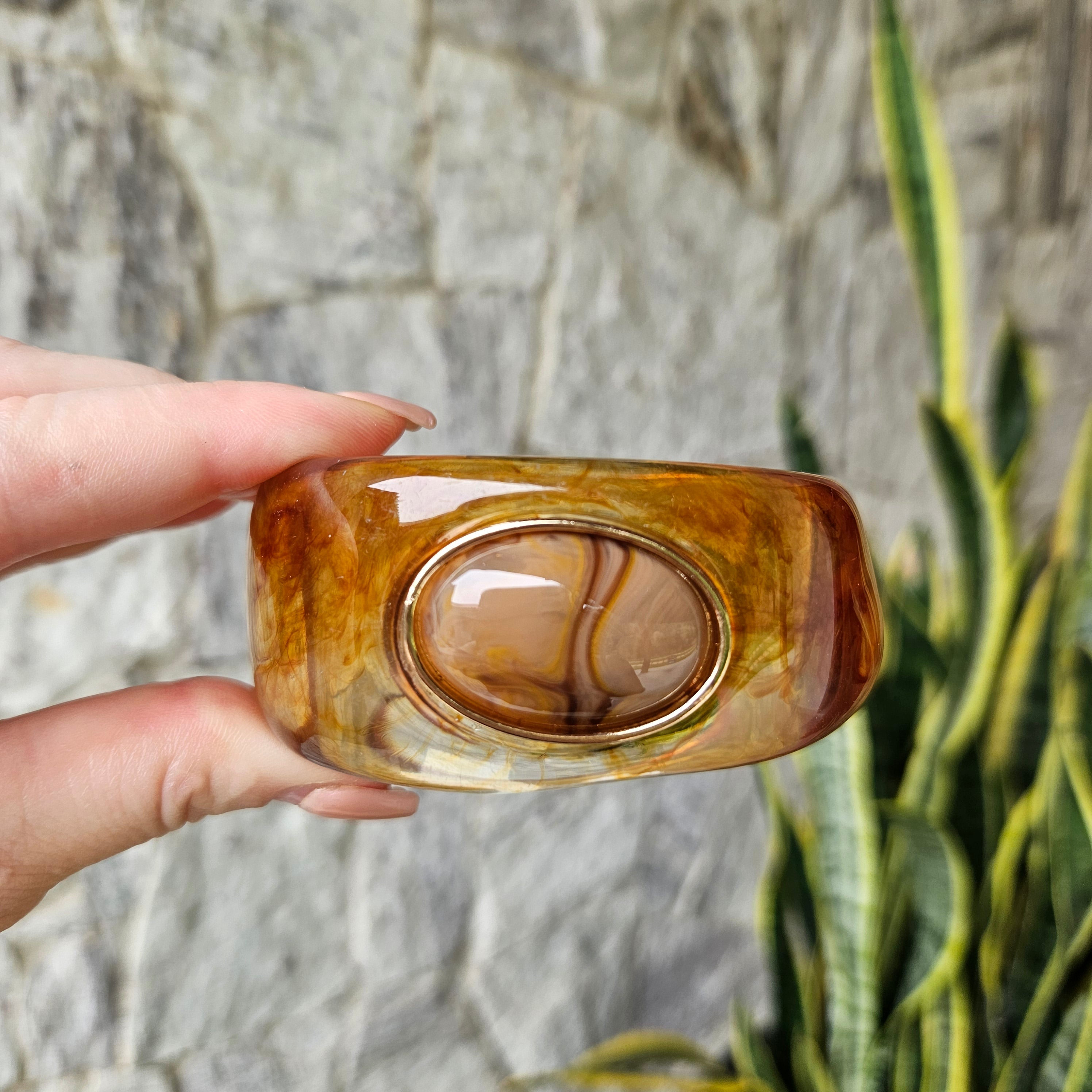 Bracelete Resina Âmbar