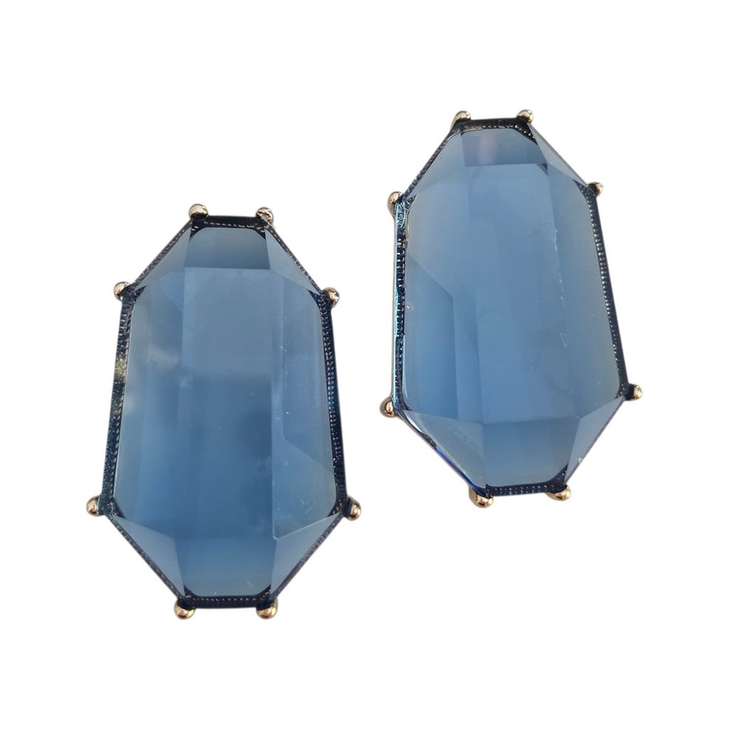 Brinco Cristal Azul Denim
