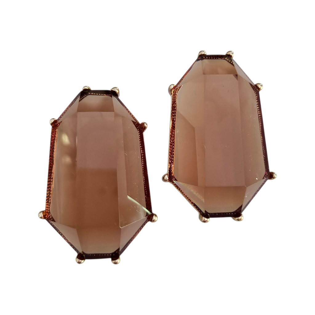 Brinco Cristal Marrom