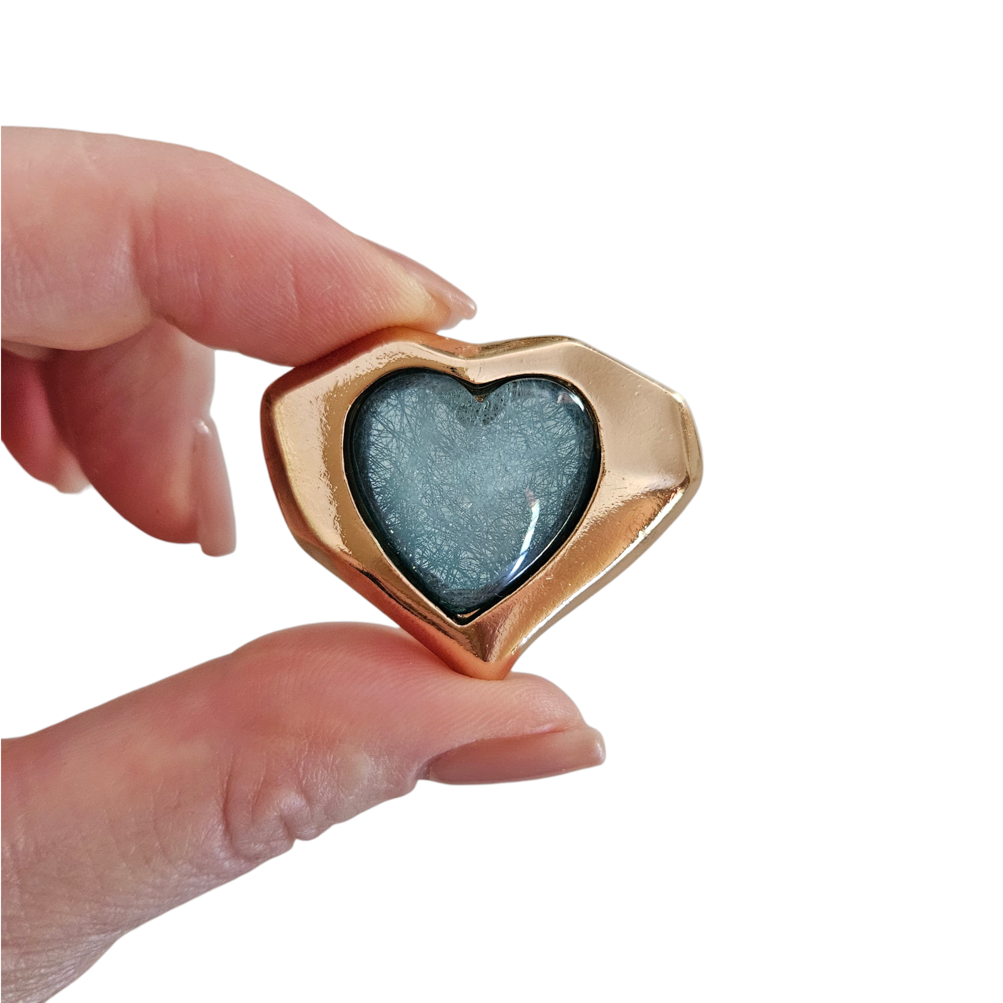 Brinco Coração Azul