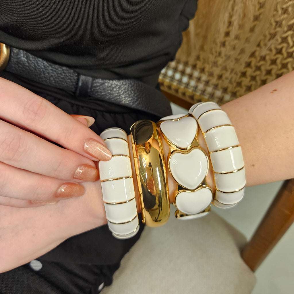 Bracelete Esmaltado Branco