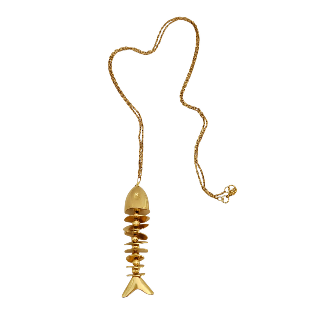 Colar Longo Peixe Dourado