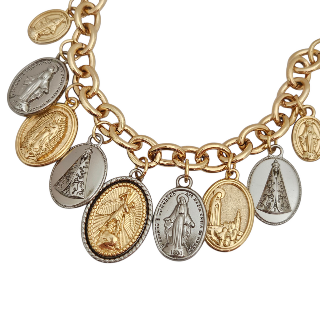 Pulseira Santos - Corrente Dourada