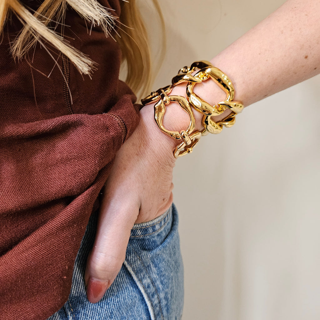 Pulseira Elos Orgânicos G - Dourada