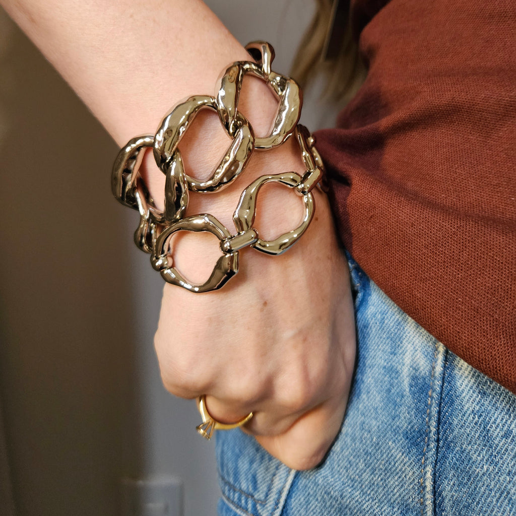 Pulseira Elos Orgânicos G - Prata