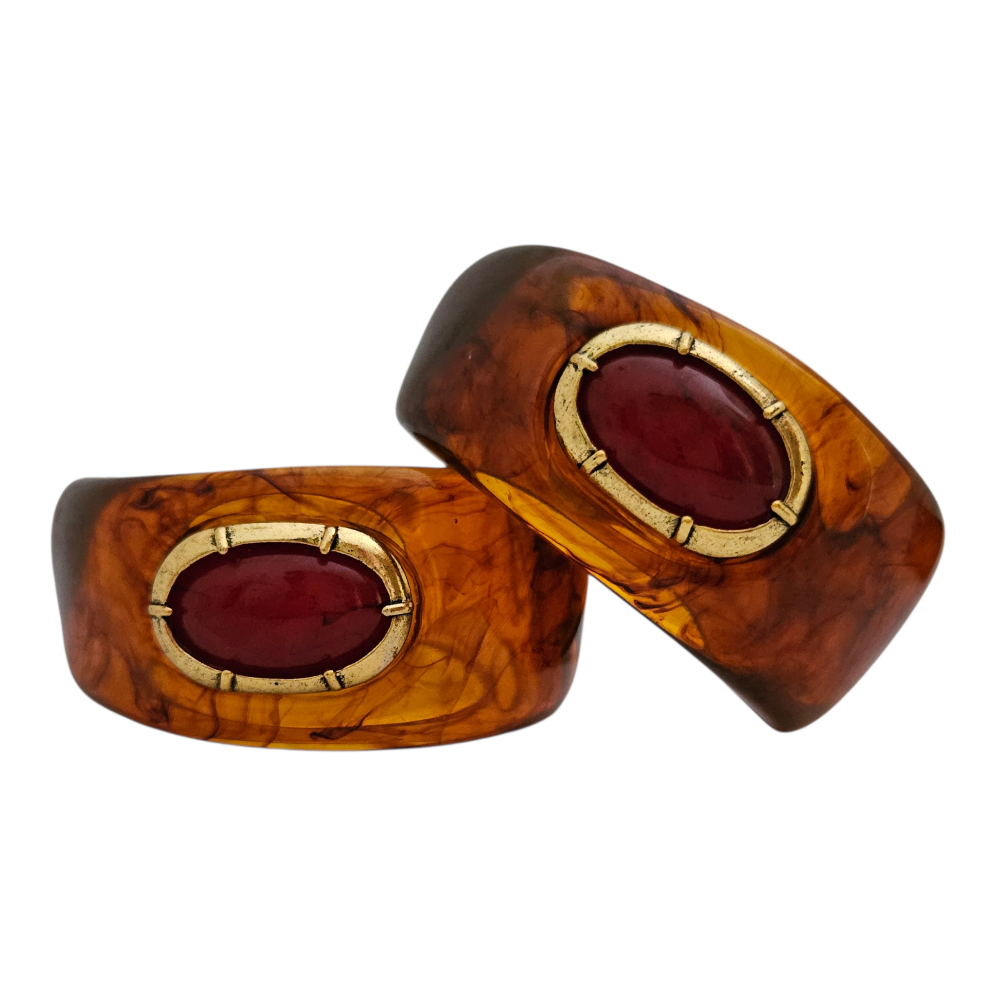 Bracelete Resina Marrom Taratruga