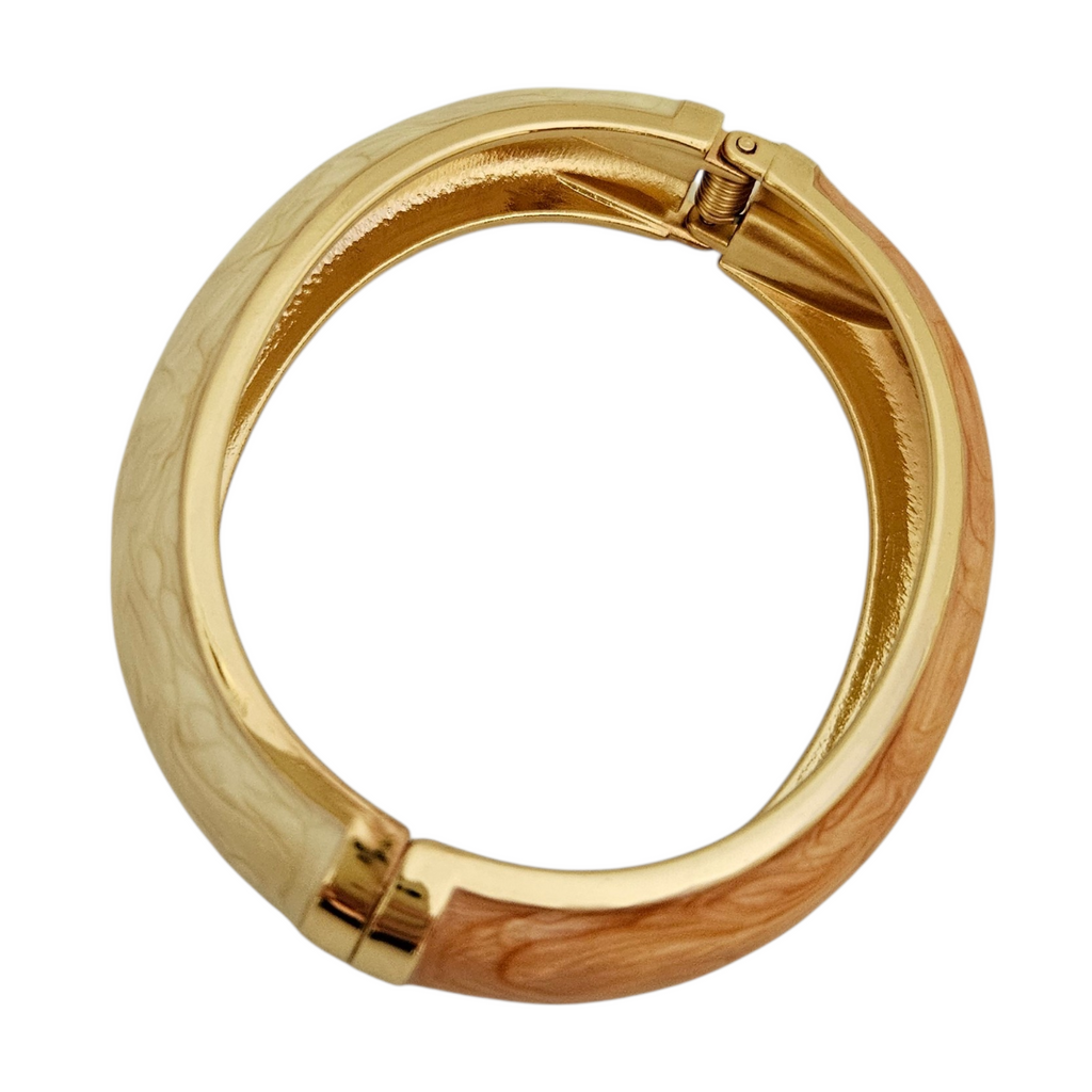 Bracelete Duas Cores - Laranja e Bege