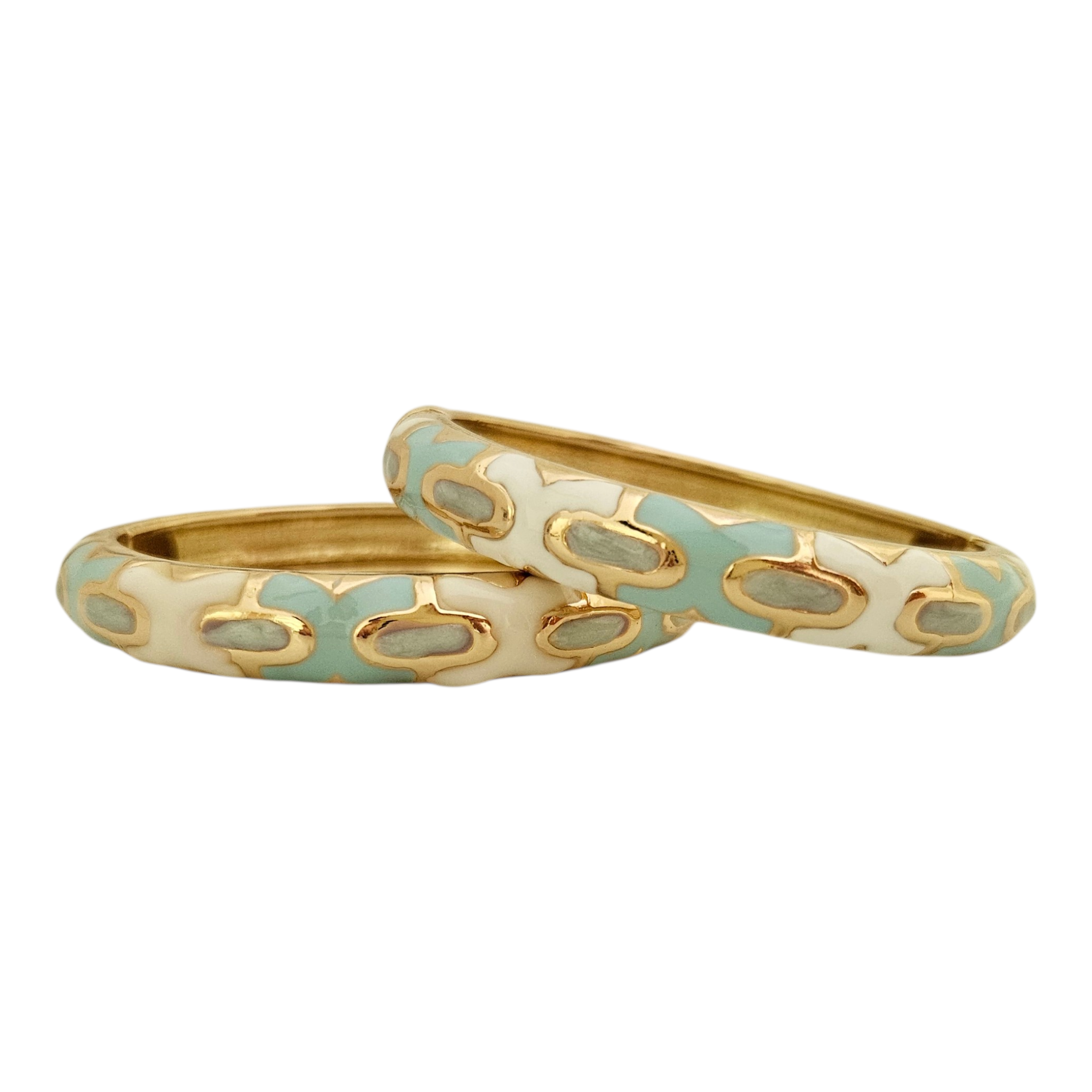Bracelete Desenhos Geométricos Azul Claro