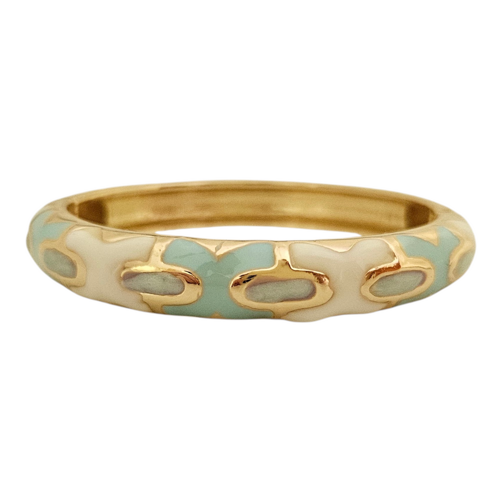 Bracelete Desenhos Geométricos Azul Claro