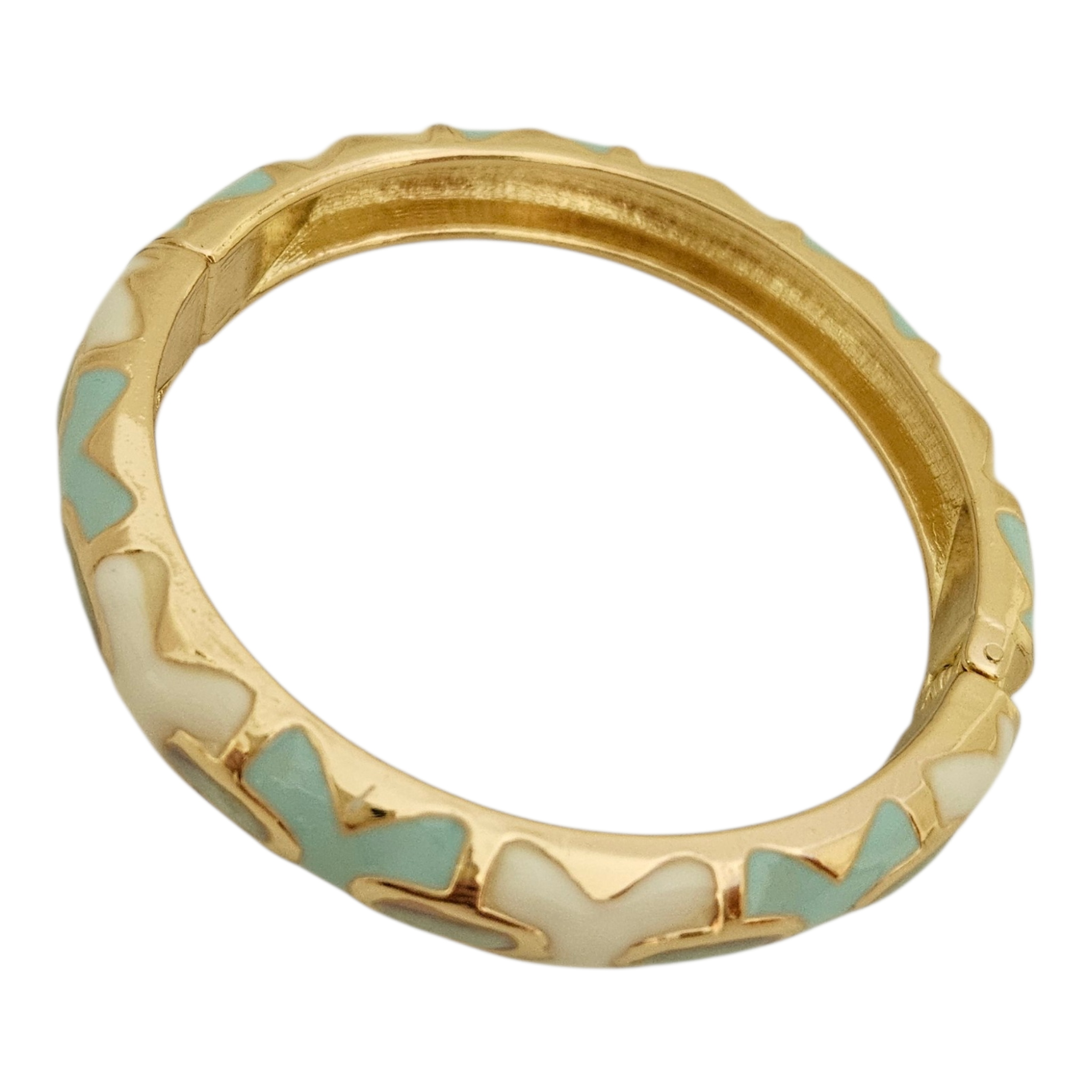 Bracelete Desenhos Geométricos Azul Claro