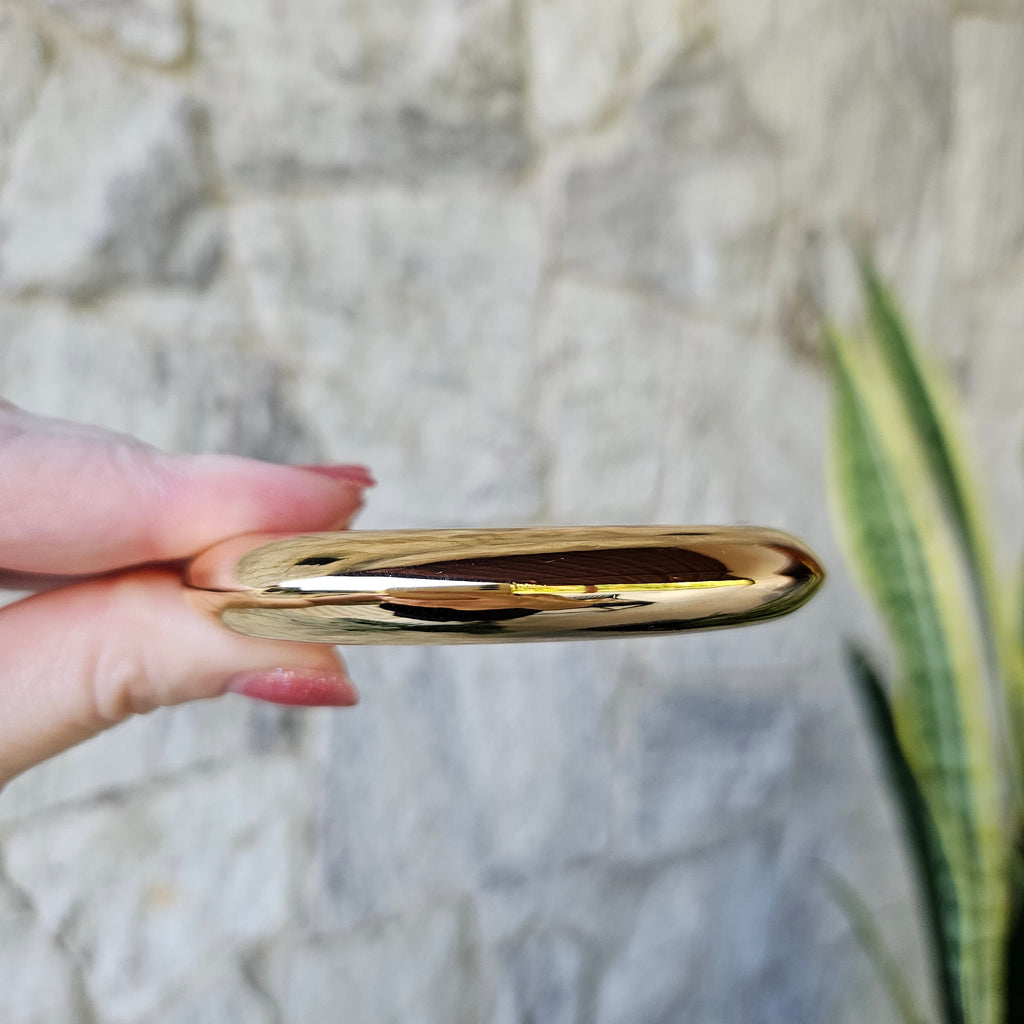 Bracelete Dourado Abaulado