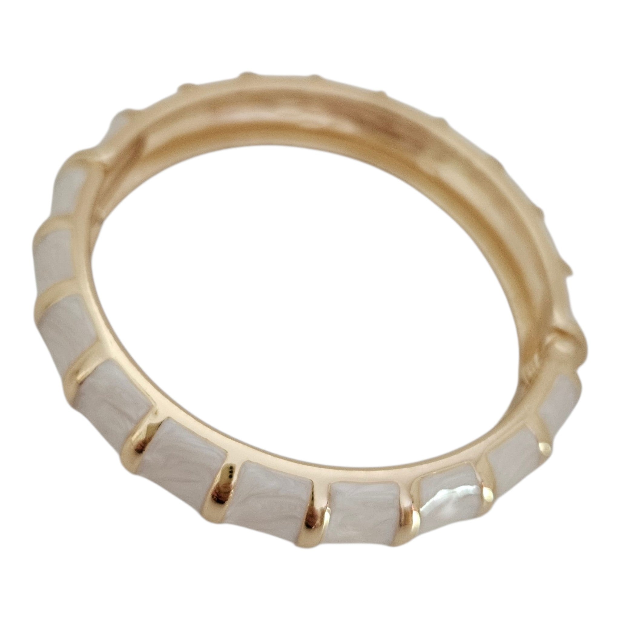 Bracelete Listras Bege Perolado