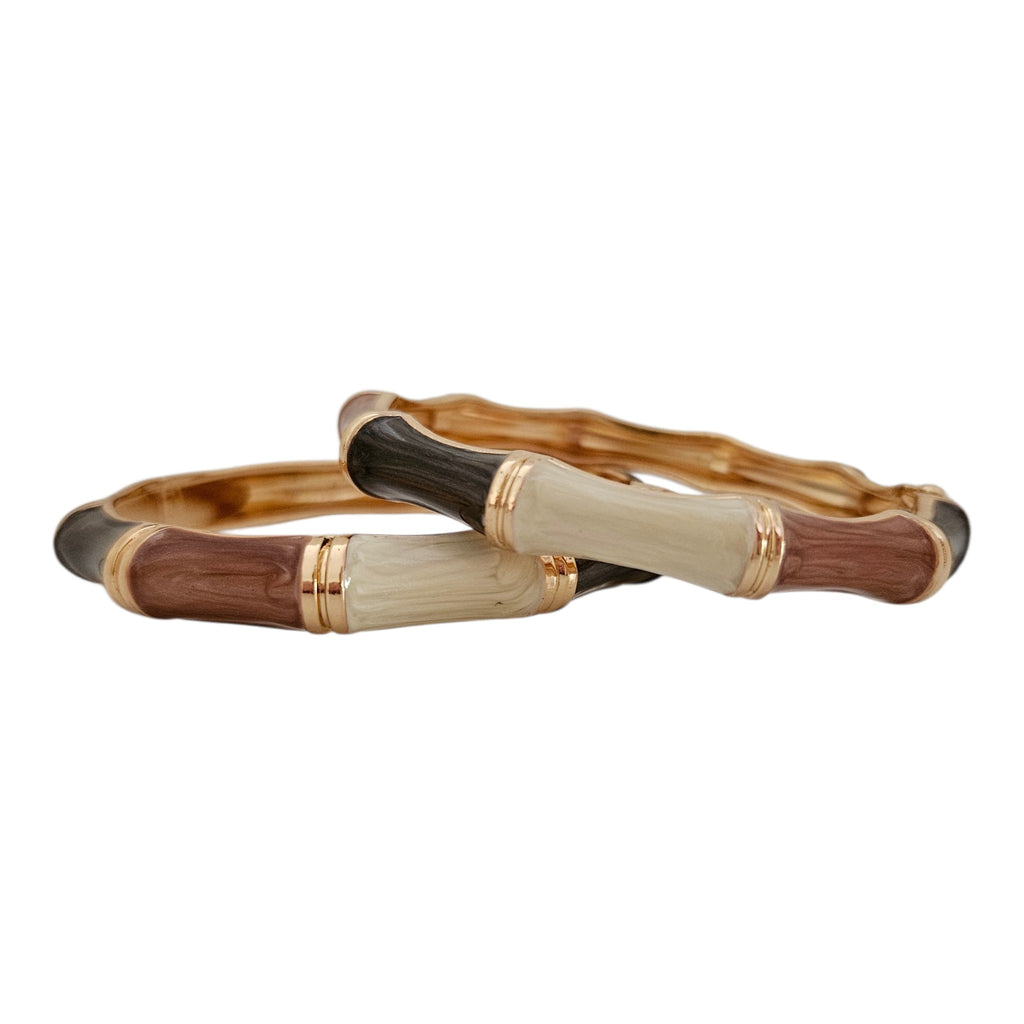 Bracelete Bambuzinho - café, marrom e pérola